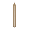 Lumanari pentru cina, lacuite, 20 x 170mm, 10 buc/set, DONAU Home - aurii
