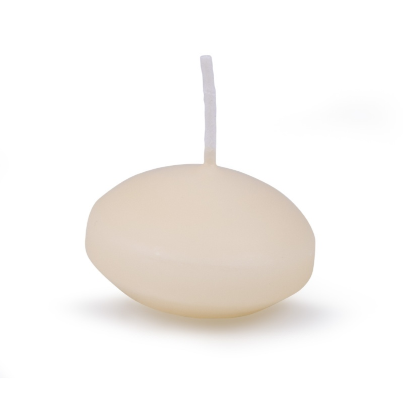 Lumanari plutitoare, rotunde, 48 x 28mm, 12buc/set, DONAU Home - crem