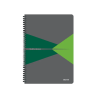 Caiet de birou LEITZ Office, carton laminat, certificare FSC, reciclabil, A4, 90 coli, cu spira, dic