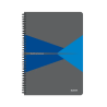 Caiet de birou LEITZ Office, carton laminat, certificare FSC, reciclabil, A4, 90 coli, cu spira, mat