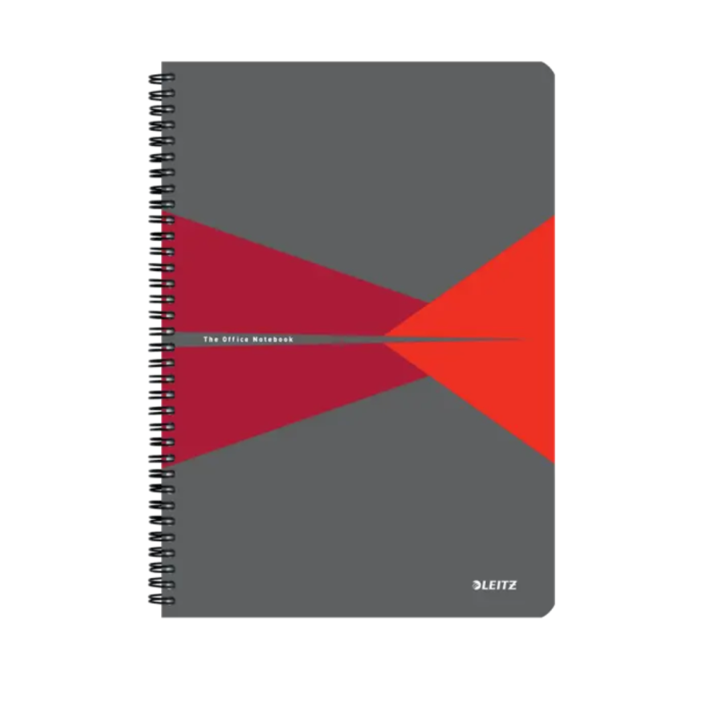 Caiet de birou LEITZ Office, PP, certificare FSC, reciclabil, A4, 90 coli, cu spira, dictando