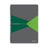 Caiet de birou LEITZ Office, PP, certificare FSC, reciclabil, A4, 90 coli, cu spira, dictando