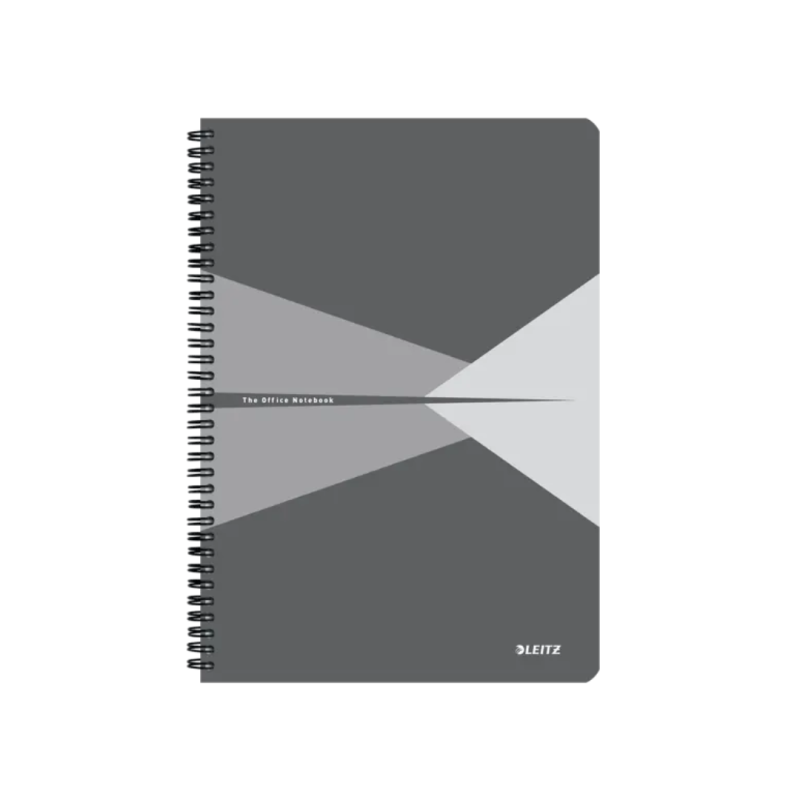 Caiet de birou LEITZ Office, PP, certificare FSC, reciclabil, A4, 90 coli, cu spira, dictando