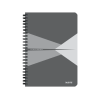 Caiet de birou LEITZ Office, PP, certificare FSC, reciclabil, A5, 90 coli, cu spira, matematica