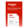 Etichete albe autoadezive 18/A4, 63.5 x 46.6 mm, 100 coli/top Optima Smart - colturi rotunjite