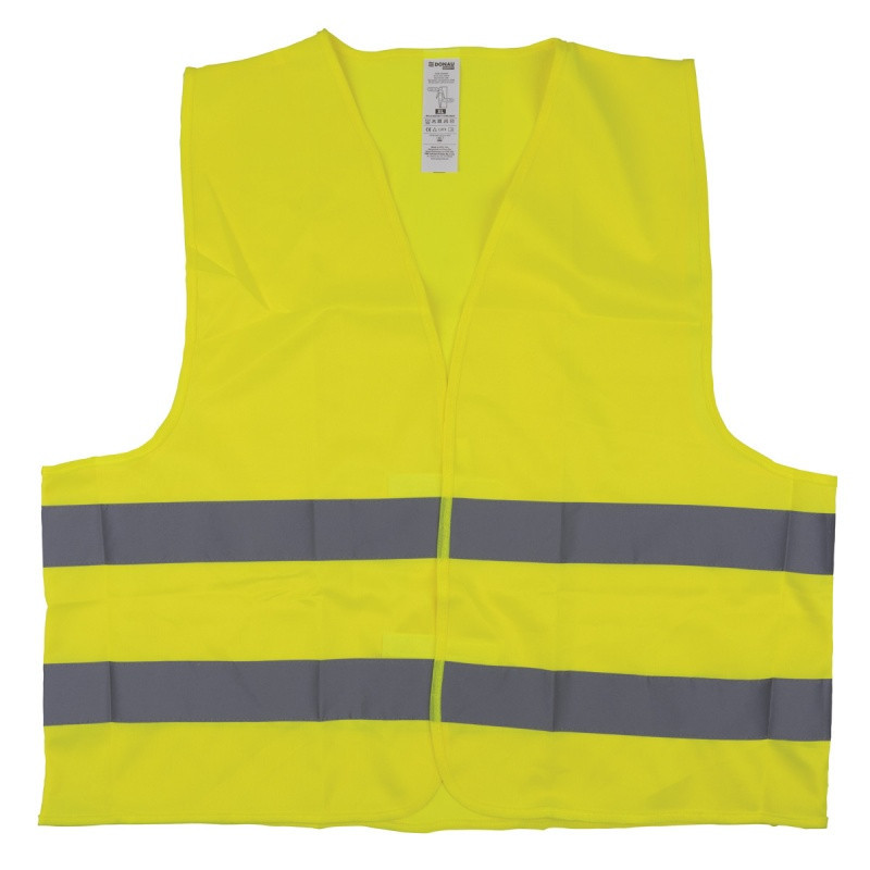 Vesta reflectorizanta DONAU, 100% polyester, cu arici, marimea XL - galbena