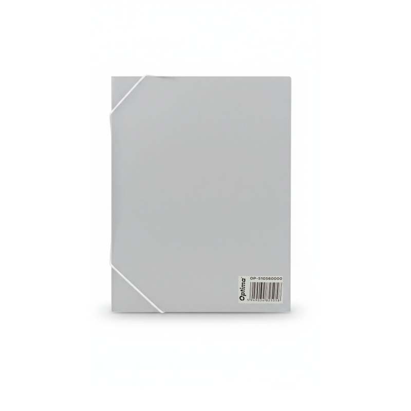 Mapa din plastic cu elastic pe colturi, latime 40mm, 800 microni, Optima - transparent mat