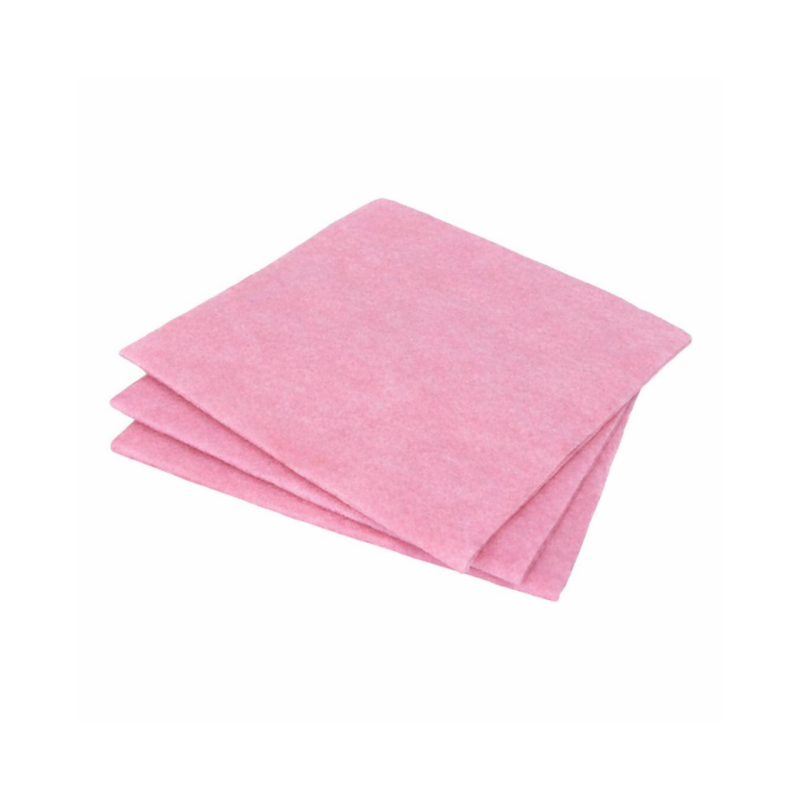 Lavete universale, 38 x 35cm, 10 buc/set, 140gsm, ideale pt. Horeca, nu lasa scame, CleanUp - roz