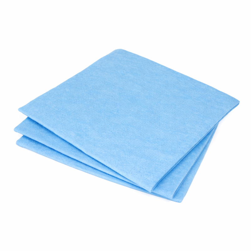 Lavete universale, 38 x 35cm, 10 buc/set, 140gsm, ideale pt. Horeca, nu lasa scame, CleanUp - bleu