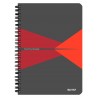 Caiet de birou LEITZ Office, PP, A5, cu spira, matematica - rosu