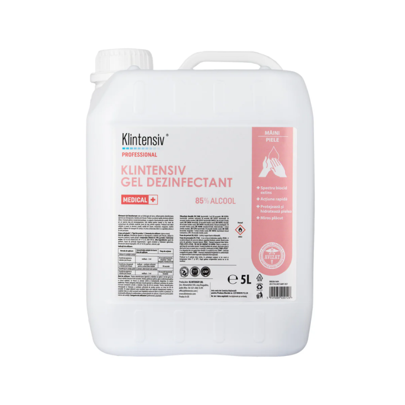 Klintensiv - Gel dezinfectant profesional pentru maini 5L