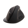Mouse vertical, cu 6 butoane, wireless, 112x63x78mm, pentru mana dreapta, Q-Connect - negru