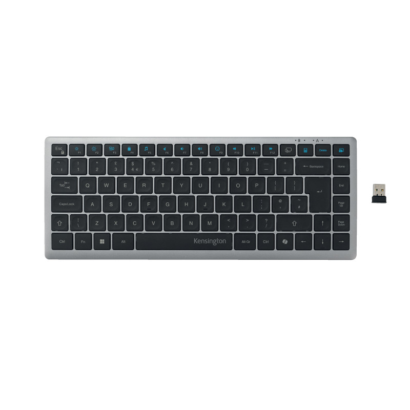 Tastatura Kensington EQ KB435, reincarcabila, compacta, conexiune wireless, bluetooth, gri