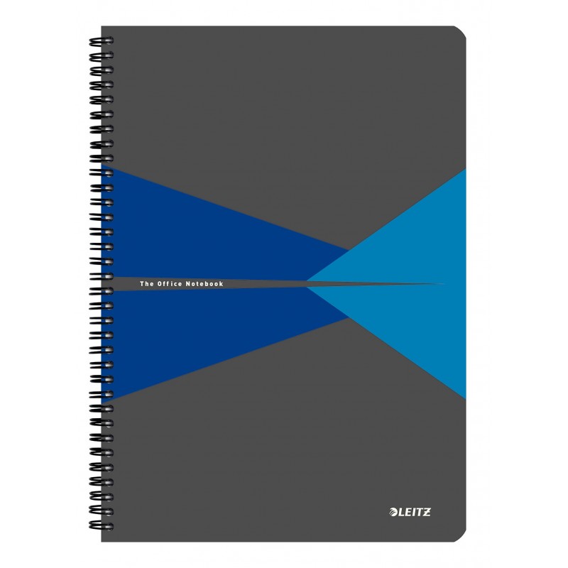 Caiet de birou LEITZ Office, carton, A4, cu spira, matematica - albastru