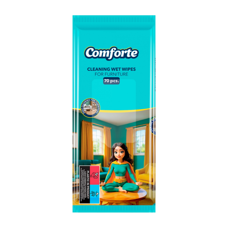 Servetele umede pentru mobila, 70buc/pachet, Comforte