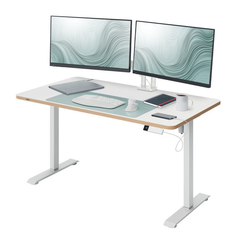 Birou ergonomic LEITZ, electric, 120x70cm, ajustabil inaltime 72-118cm, pozitie sezut/in picioare,al