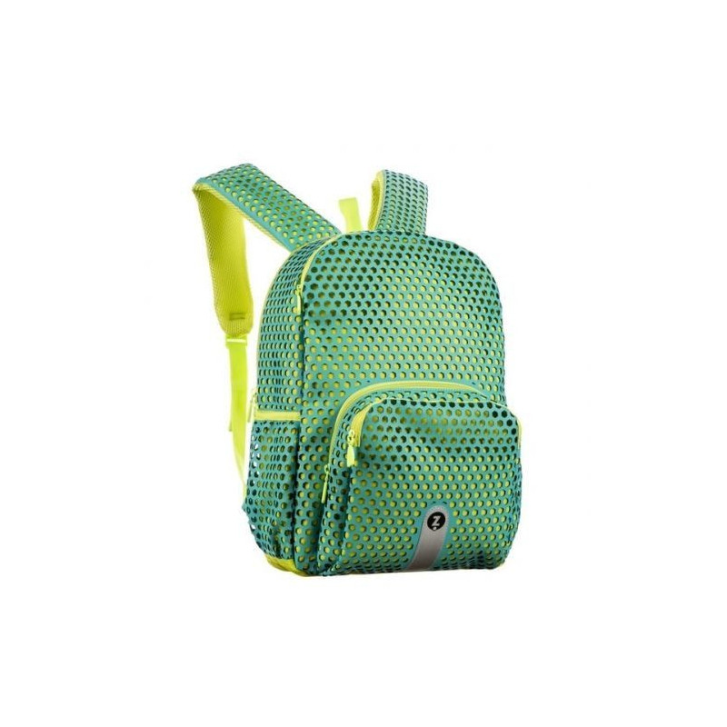 Rucsac ZIPIT Mesh Light Blue & Green, cu buzunare laterale