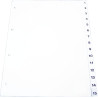 Index plastic gri, numeric 1- 5, A4, 120 microni, Optima