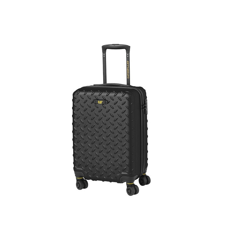Troler cabina avion CATERPILLAR Industrial Plate, 37.5 x 23.5 x 54 cm (Lxlxh), 35L, ABS-negru