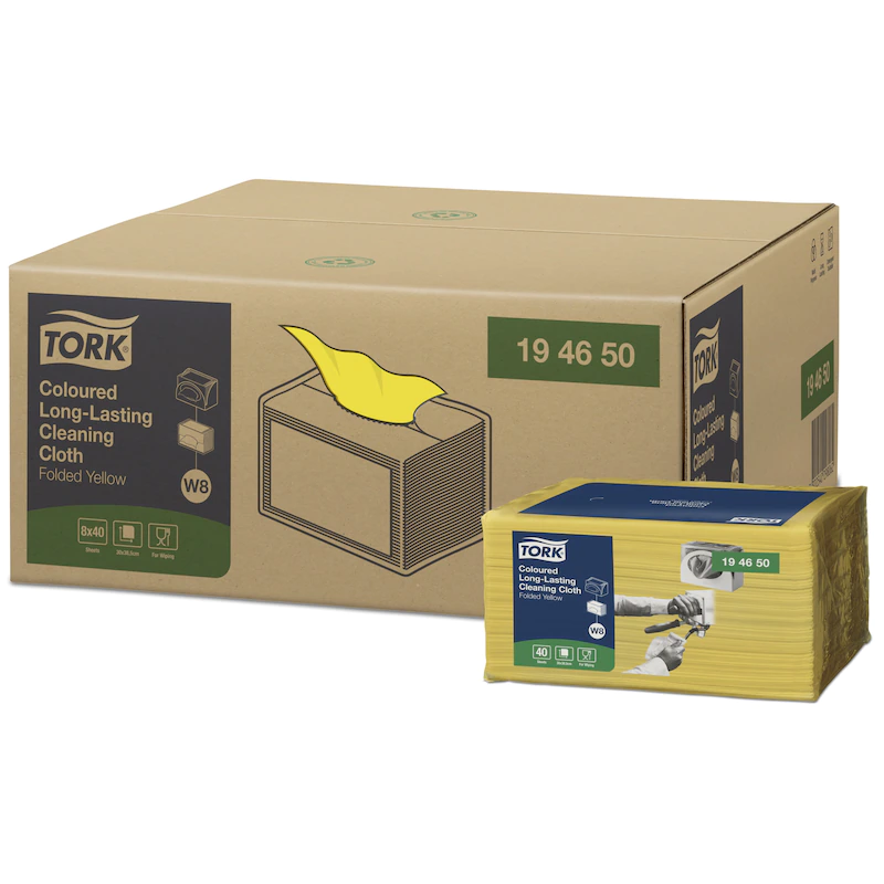 Laveta pentru curatare Tork 1 strat galben,40buc/set