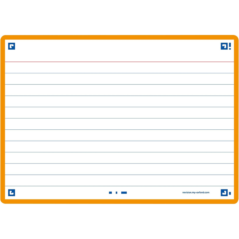 OXFORD Flash Cards 2.0, 80 flash cards/set, A6(105 x 148mm), Scribzee-dict-margine orange