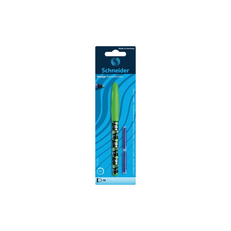 Roller cu cartus SCHNEIDER Voyage, + 2 rezerve cerneala/blister