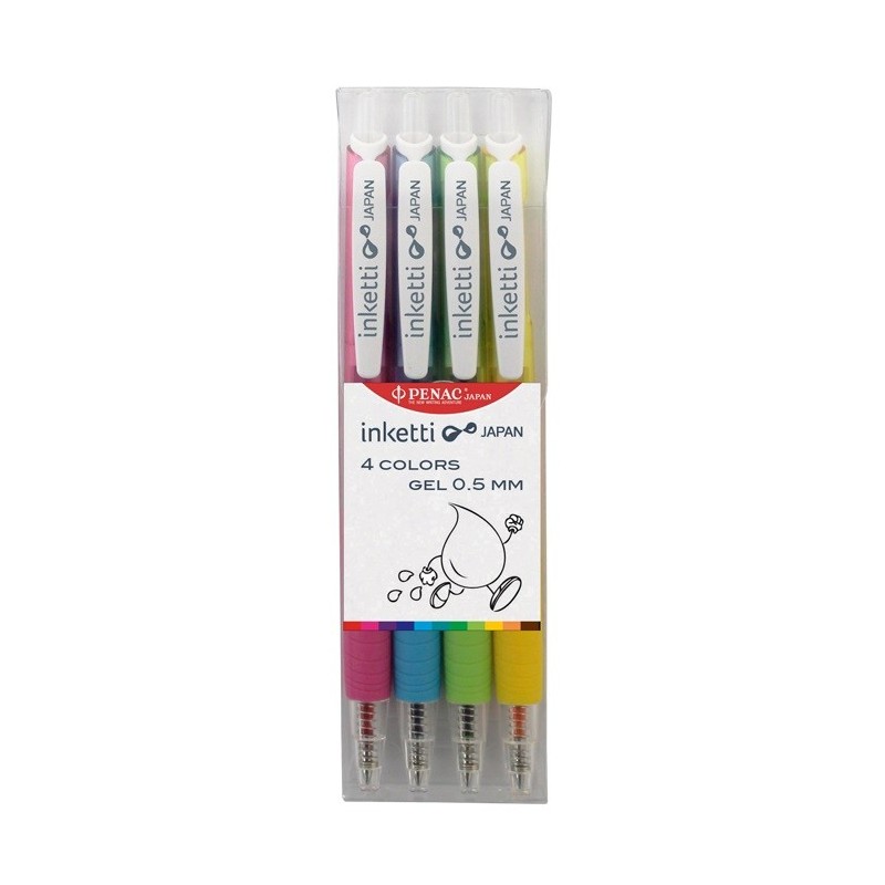 Set 4 pixuri cu gel PENAC Inketti - culori asortate