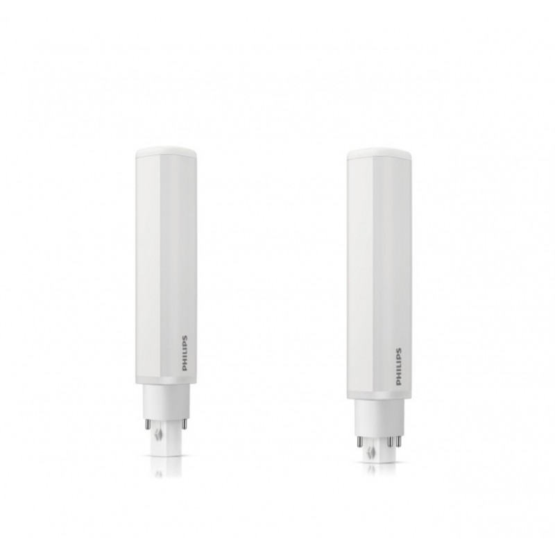 Bec LED PL-C 4 pini 6.5W G24q-2, alb cald - Philips