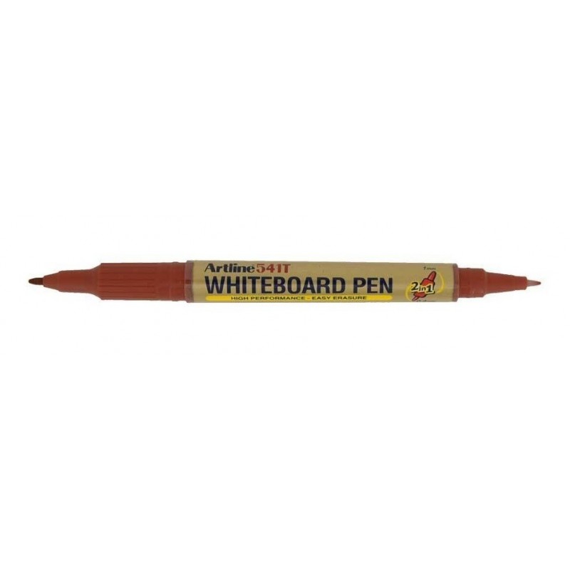 Marker pentru tabla de scris ARTLINE 541T, doua capete - varfuri rotunde 0.4mm/1.0mm - maro