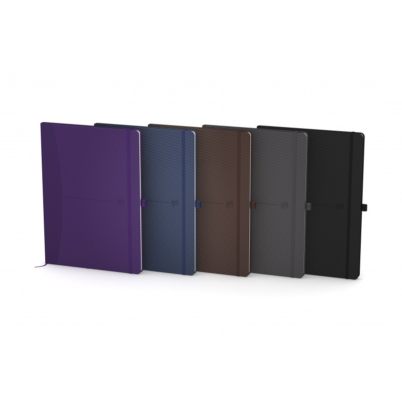 Caiet cu elastic, B5, OXFORD Signature, 80 file - 90g/mp, Scribzee, dictando - culori clasice