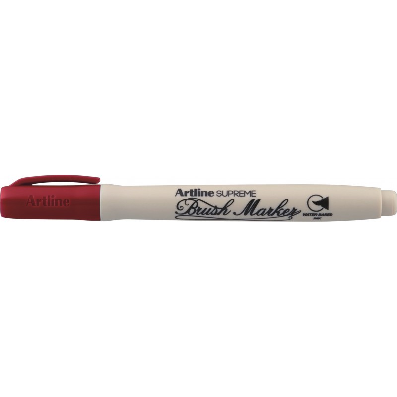 Carioca ARTLINE Supreme, varf flexibil (tip pensula) - rosu inchis