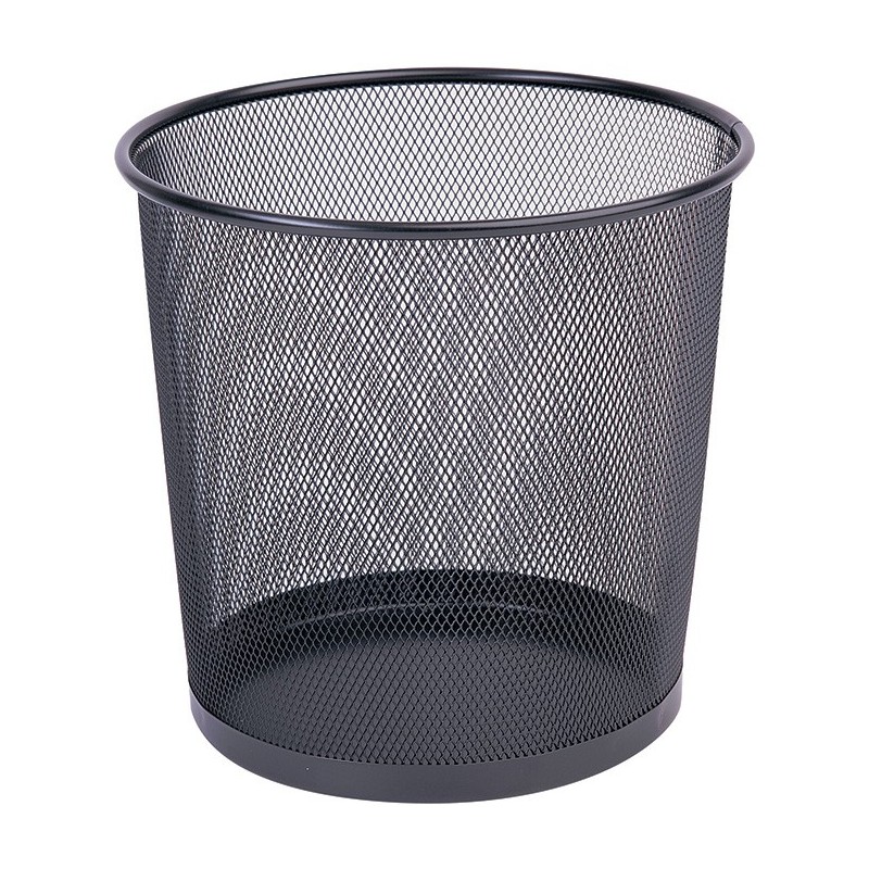 Cos metalic Mesh, pentru hartii, 12 litri, Q-Connect - negru