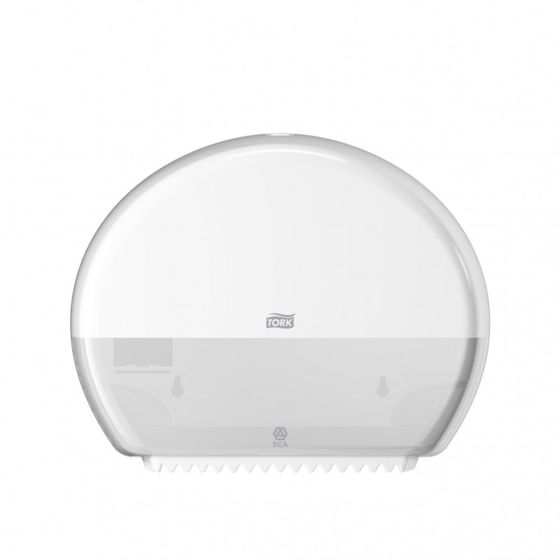 Dispencer TORK Elevation, pentru hartie igienica rola mini jumbo, 275x345x132mm - alb