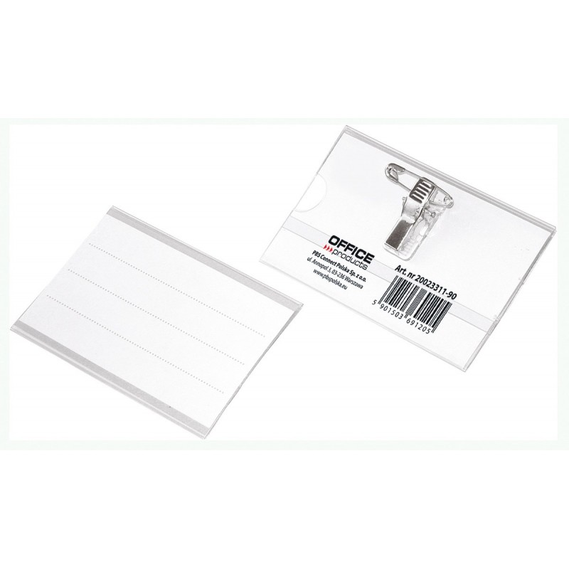 Ecuson cu ac si clip, 57 x 90 mm, Office Products