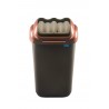 Cos plastic cu capac batant, pentru reciclare selectiva, capacitate 50l, PLAFOR Fala - negru auriu