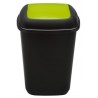 Cos plastic pentru reciclare selectiva, capacitate 28l, PLAFOR Quatro - negru cu capac verde