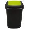 Cos plastic pentru reciclare selectiva, capacitate 90l, PLAFOR Quatro - negru cu capac verde