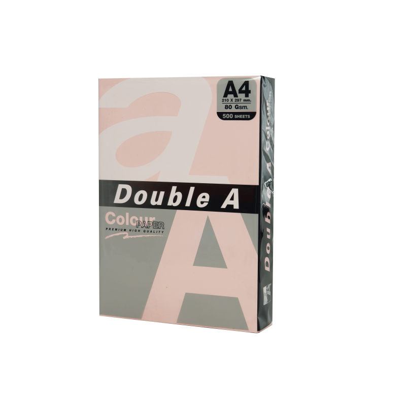 Hartie color pentru copiator A4, 80g/mp, 25coli/top, Double A - pastel flamingo