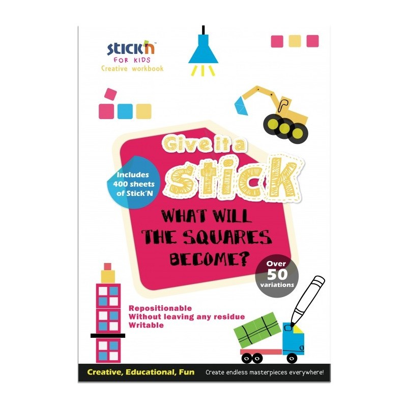 Carte creativa Stick"n Square - patrate neon asortate