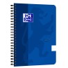 Caiet cu spirala A5, OXFORD School Touch , 70 file-90g/mp, 4 perf, coperta carton albastra -dictando