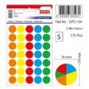 Etichete autoadezive color mix, D19 mm, 175 buc/set, TANEX - culori asortate
