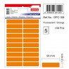 Etichete autoadezive color, 13 x 50 mm, 100 buc/set, TANEX - orange fluorescent