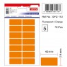 Etichete autoadezive color, 19 x 40 mm, 70 buc/set, TANEX - orange fluorescent