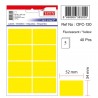 Etichete autoadezive color, 34 x 52 mm, 40 buc/set, TANEX - galben fluorescent