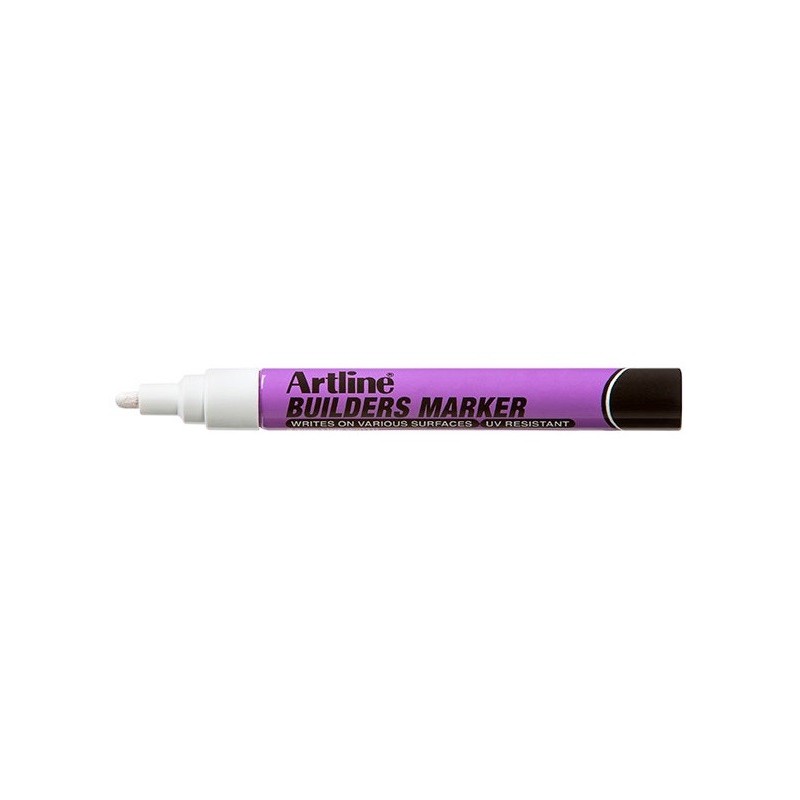 Marker ARTLINE, pentru constructori, corp plastic, varf rotund 2.3mm - alb