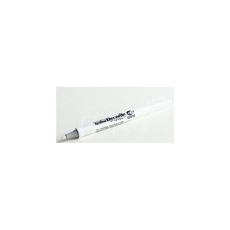 Marker ARTLINE Decorite, varf rotund 1.0mm - alb