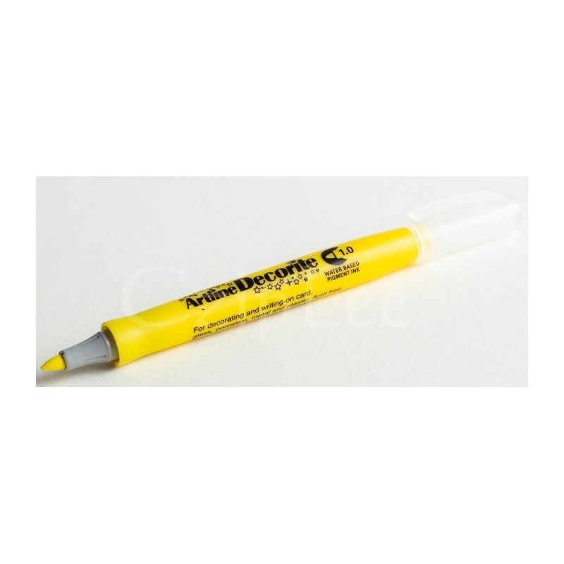 Marker ARTLINE Decorite, varf rotund 1.0mm - galben