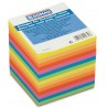 Cub hartie 90x90x90mm, 700 file - lipite pe o latura, DONAU - hartie culori asortate