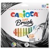 Carioca, varf flexibil - 1-6mm (tip pensula), 20 culori/cutie, CARIOCA Super Brush