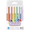 Textmarkere, 6 buc/set, CARIOCA Pastel - culori pastel